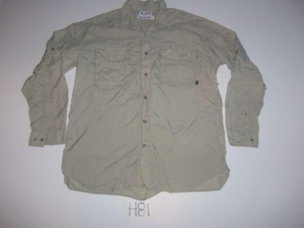 Columbia Long Sleeved Shirt Size XXL Vented Tan Mens -0220H81